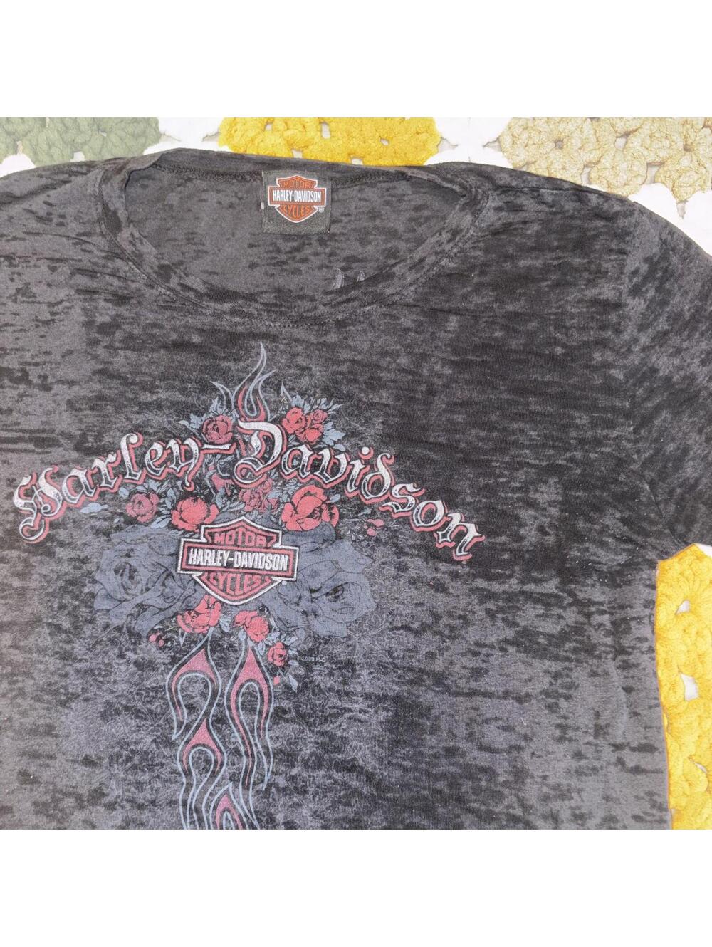 Harley-Davidson Woman’s XL St. Petersburg Florida Mineral Wash Motorcycle Tee